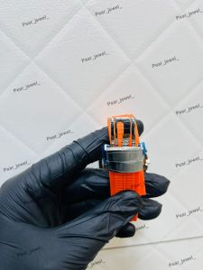 Iced Out Orange Strap Moissanite Sport Luxury Watch