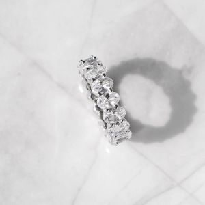 Iced Out Oval Cut Moissanite Diamond Ring
