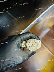 Iced Out Roman Dial Moissanite Hip Hop Luxury Watch