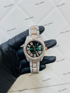 Iced Out Roman Dial Moissanite Hip Hop Luxury Wrist Watch