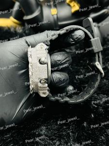 Iced Out Silver Thorn Bezel Hip Hop Statement Watch