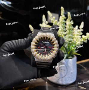 Iced Out Silver VVS Moissanite Diamond Premium Wrist Watch