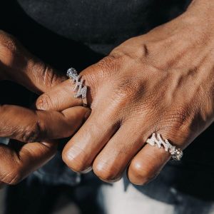 Iced Out Skull Moissanite Diamond 925 Silver Ring