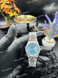 Iced Out Sky Blue Moissanite Automatic Luxury Wrist Watch