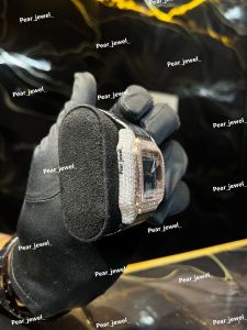 Iced Out Square Black Dial VVS Moissanite Diamond Luxury Watch