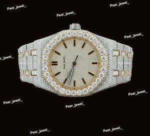 Iced Out Stainless Steel Fully VVS Moissanite Diamond Luxury Watch