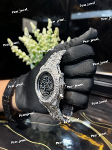 Iced Out Stainless Steel VVS Moissanite Diamond Luxury Wrist Watch