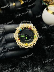 Iced Out Thorn Bezel Multi Stone Statement Watch