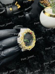 Iced Out Thorn Bezel Multi Stone Statement Watch