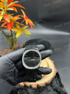 Iced Out VVS Moissanite Black Luxury Wrist Watch
