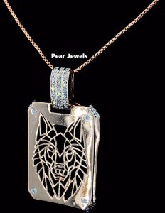 Iced Out VVS Moissanite Diamond Luxury Wolf Head Hip Hop Pendant