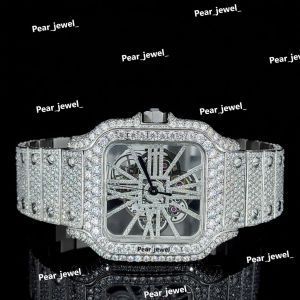 Iced Out VVS Moissanite Diamond Stainless Steel Luxury Watch