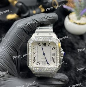 Iced Out White Roman VVS Moissanite Automatic Luxury Watch