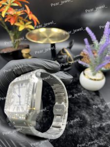 Iced Out White Roman VVS Moissanite Automatic Luxury Watch