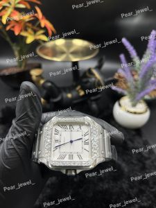Iced Out White Roman VVS Moissanite Automatic Luxury Watch