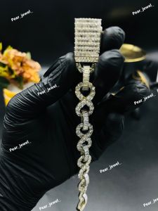 Luxury Infinity VVS Moissanite 925 Silver Charm Bracelet