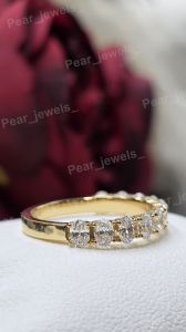 Oval Cut VVS Moissanite Diamond Eternity Band Ring