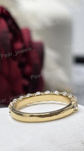Oval Cut VVS Moissanite Diamond Eternity Band Ring