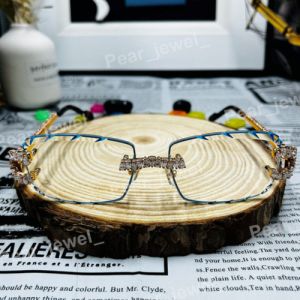 Pear Cut Moissanite Diamond Iced Out Photochromic Luxury Sunglasses