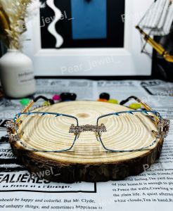 Pear Cut Moissanite Diamond Iced Out Photochromic Luxury Sunglasses