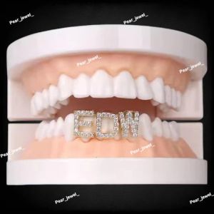 Personalized Initial VVS Moissanite 925 Silver Grillz