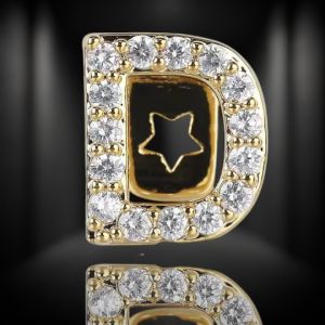 Personalized Initial VVS Moissanite 925 Silver Grillz