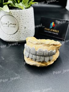 Phantom Iced Out VVS Moissanite 925 Silver Teeth Grillz