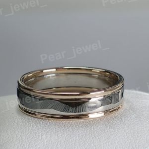 Platinum Two Tone Classic Three Row Engagement Band
