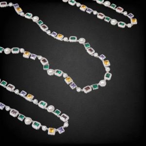 Premium Multicolor VVS Moissanite 925 Silver Link Bracelet