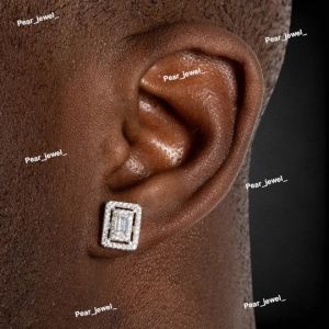 Prestige Emerald VVS Moissanite 925 Silver Stud Earrings