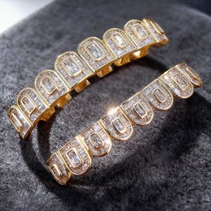 Regal Baguette VVS Moissanite 925 Silver Hip Hop Grillz Set