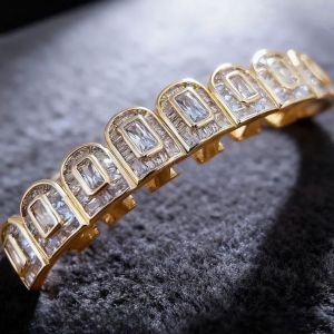 Regal Baguette VVS Moissanite 925 Silver Hip Hop Grillz Set