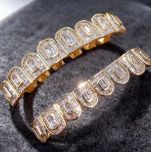 Regal Baguette VVS Moissanite 925 Silver Hip Hop Grillz Set