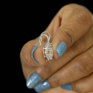 Romantic Heart Halo VVS Moissanite 925 Silver Hoop Earrings
