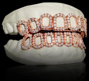 Royal Iced Out VVS Moissanite 925 Silver Luxury Grillz
