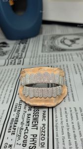 Supreme Full Set VVS Moissanite 925 Silver Hip Hop Grillz