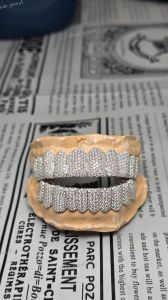 Supreme Full Set VVS Moissanite 925 Silver Hip Hop Grillz
