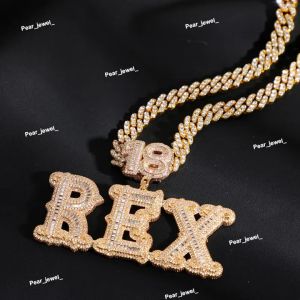 VVS Moissanite Custom Name And Age 925 Sterling Silver Pendant