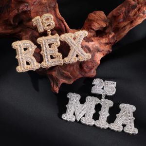VVS Moissanite Custom Name And Age 925 Sterling Silver Pendant