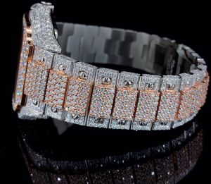 VVS Moissanite Diamond Iced Out Arabic Dial Stainless Steel Luxury Watch