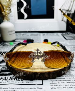 VVS Moissanite Diamond Iced Out Cross Photochromic Party Sunglasses