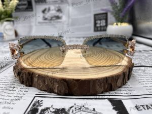 VVS Moissanite Iced Out Rimless Statement Luxury Sunglasses