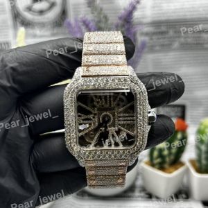 VVS Moissanite Skeleton Iced Out Square Unisex Watch