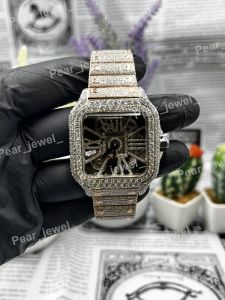 VVS Moissanite Skeleton Iced Out Square Unisex Watch