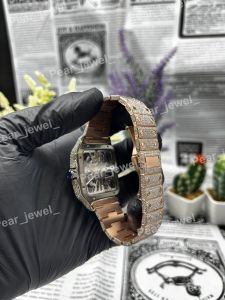 VVS Moissanite Skeleton Iced Out Square Unisex Watch
