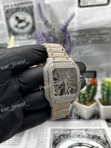 VVS Moissanite Skeleton Iced Out Square Unisex Watch