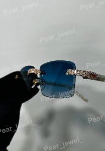 VVS Pear Cut Moissanite 925 Silver Gradient Luxury Sunglasses