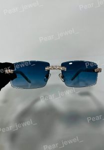 VVS Pear Cut Moissanite 925 Silver Gradient Luxury Sunglasses
