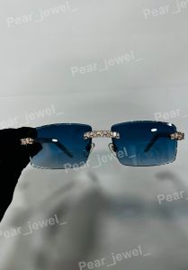 VVS Pear Cut Moissanite 925 Silver Gradient Luxury Sunglasses
