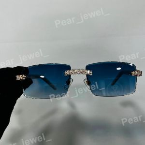 VVS Pear Cut Moissanite 925 Silver Gradient Luxury Sunglasses